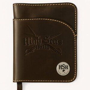 High Seas Rally Black Leather Bifold Trifold Wallet Organizer Passport Holder